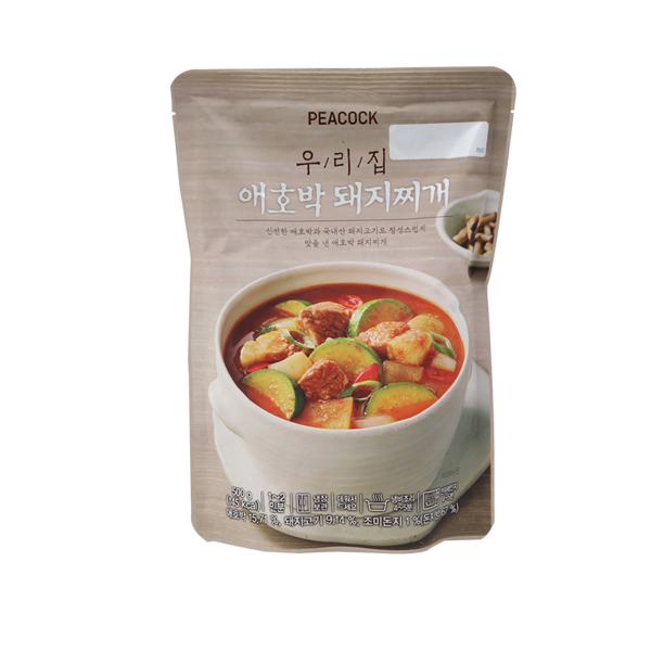 신세계푸드 PEACOCK 우리집 애호박돼지찌개 500g