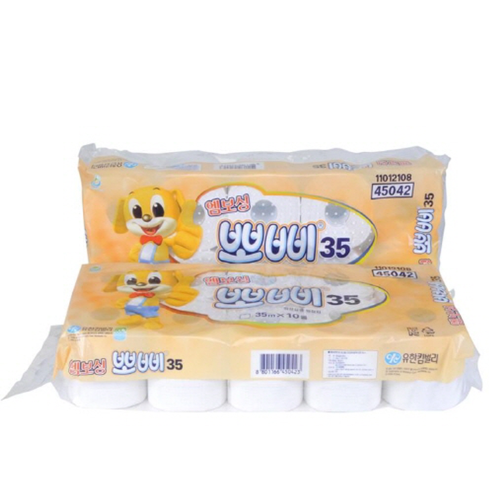 유한킴벌리와이퍼 두루마리 45042뽀삐 엠보싱 35M