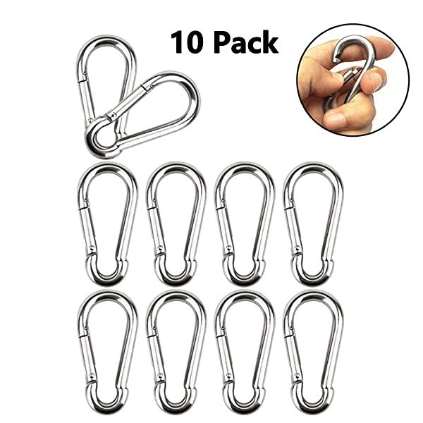 미국 Spring Snap Hook Lsquirrel 1 57 inch 304 Stainless Steel Carabiner Steel Clips Keychain - 네이버쇼핑