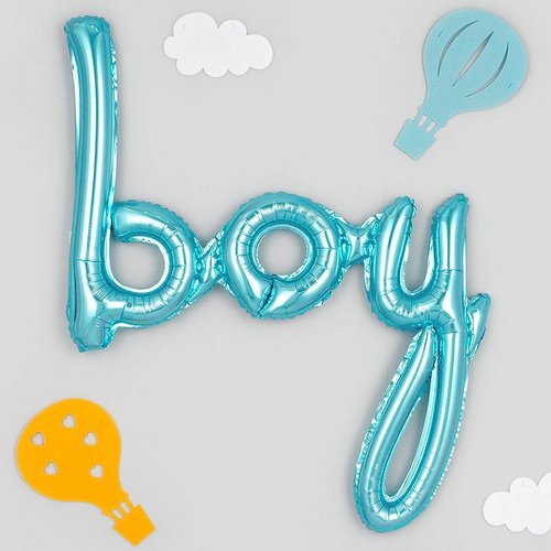파티팡 원팩 이니셜은박풍선 boy 베이비블루