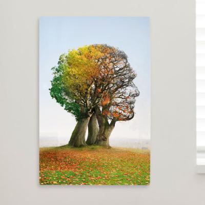 꾸밈 pi405-폼아크릴액자38CmX58Cm 사계절사람나무