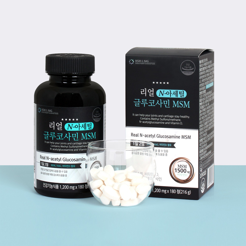 온푸드 리얼 N 아세틸 글루코사민 MSM 1200mg x 180정