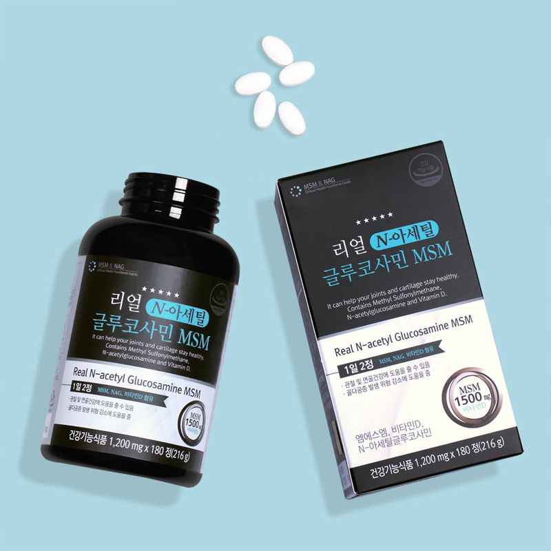 온푸드 리얼 N 아세틸 글루코사민 MSM 1200mg x 180정