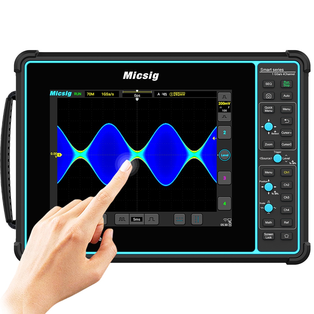 오실로스코프 계측기 분석기 micsig sto1104c 스마트 태블릿 디지털 스코프미터 100hz 1g sas 24 채널 8gb 앱 제어