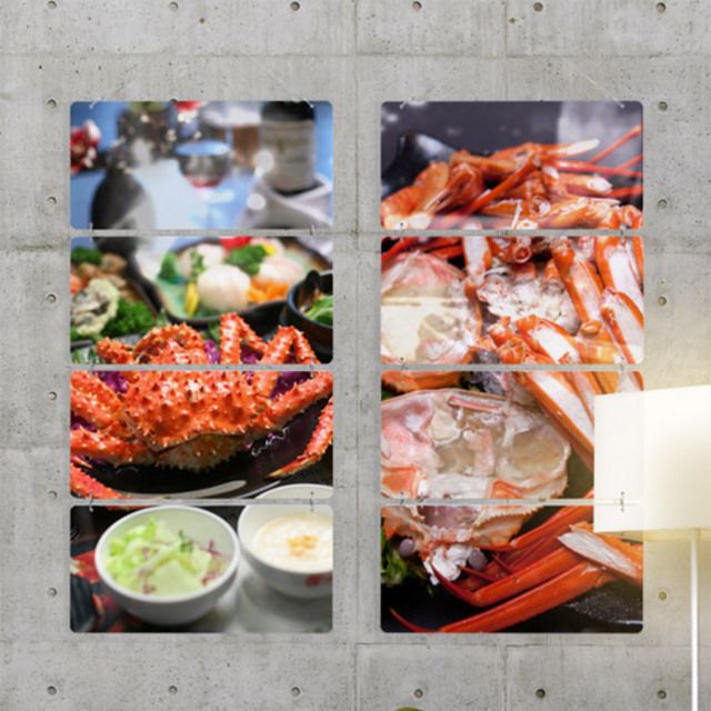 꾸밈 nk831-멀티아크릴액자 한상가득대게와킹크랩 4단