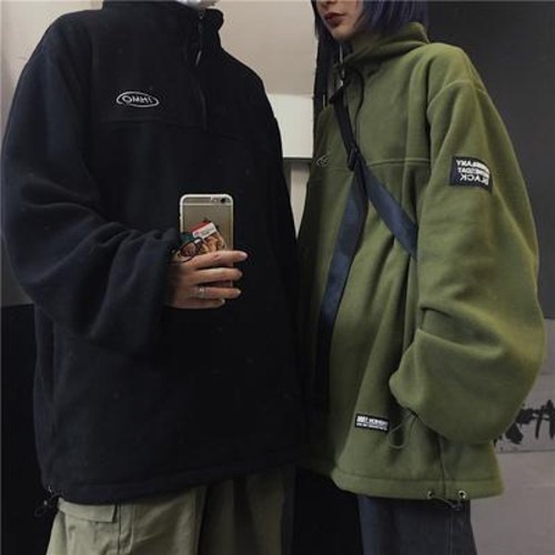 남자양털후리스 플리스 뽀글이후드집업 젠틀맘 가을겨울 차이나카라 폴라폴리스 루즈핏 후드