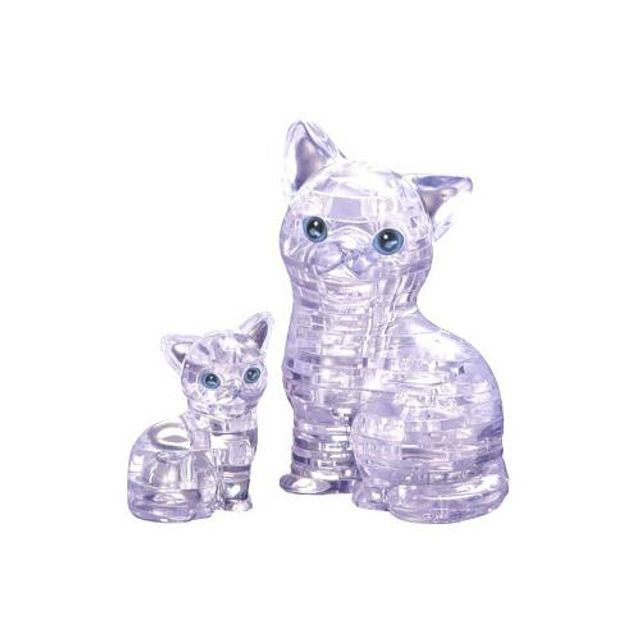 크리스탈 3D 입체 퍼즐 흰고양이 Cat-W