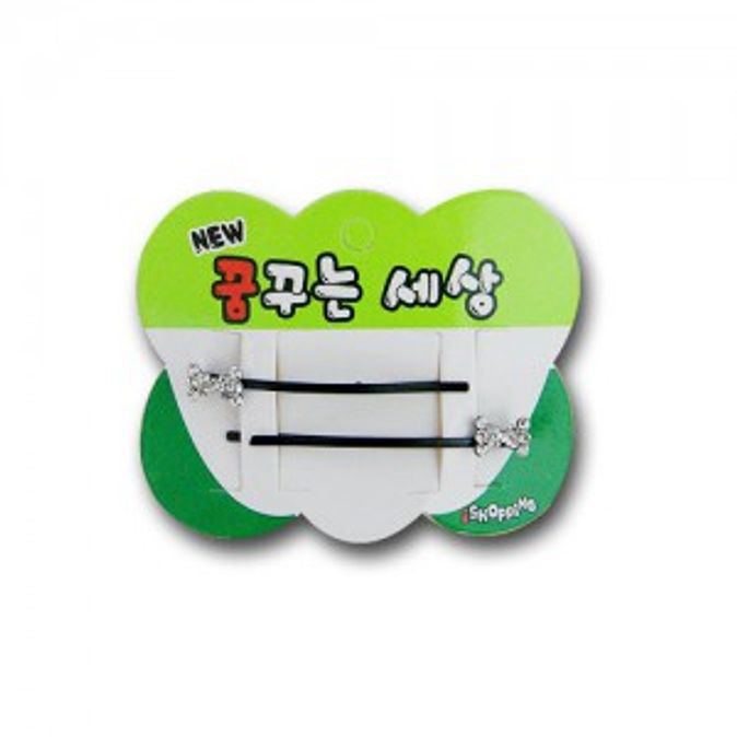 실핀 머리핀 큐빅 잔머리 정리 헤어 실핀 2p