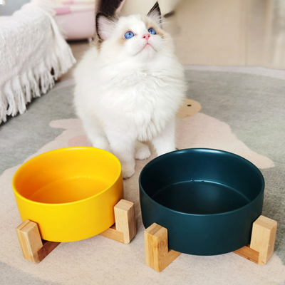 반려동물 세라믹 밥그릇 도자기 고양이 그릇 밥 분식 강아지 양식 물그릇 뒤집히지