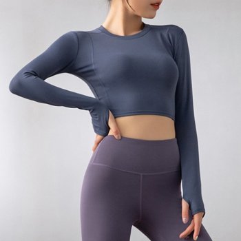 비올라 핑크비올라 밤비 필라테스 요가 짐웨어 긴팔 워머 크롭티