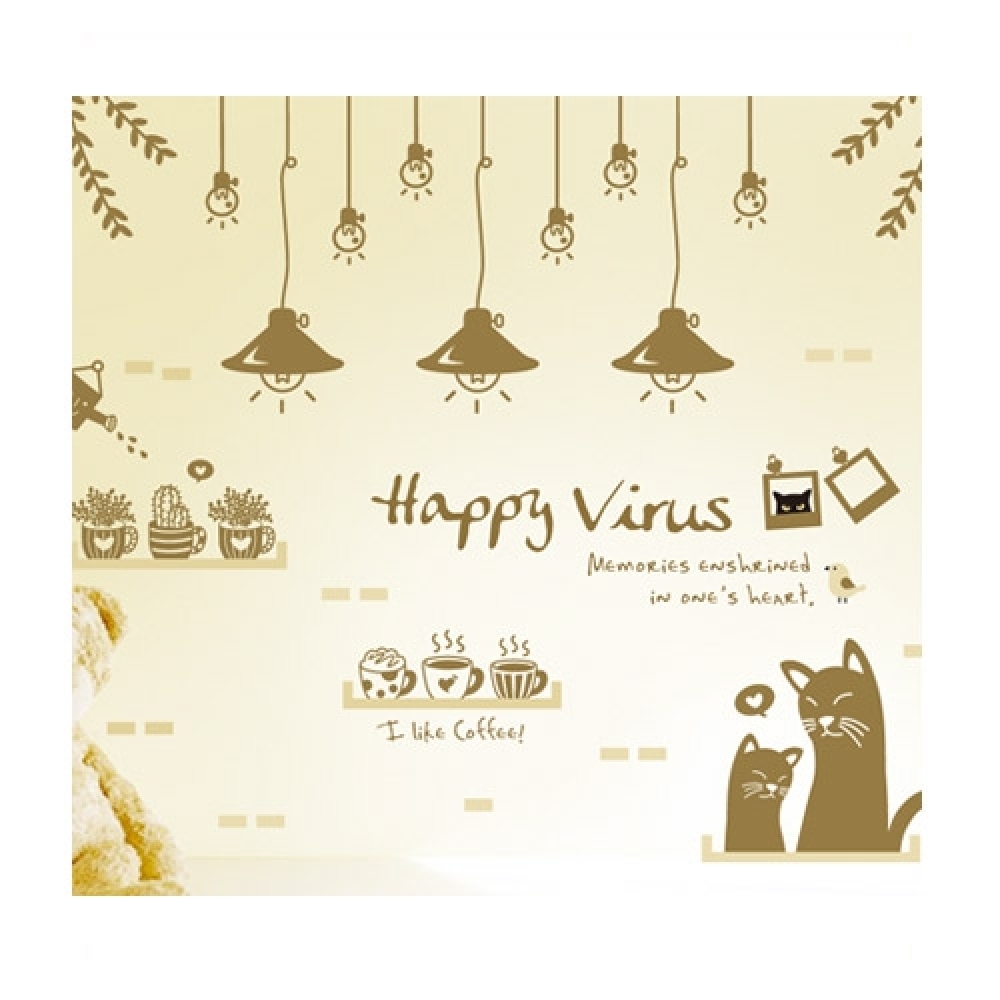 인테리어 그래픽 스티커 Happy Virus MRT-010