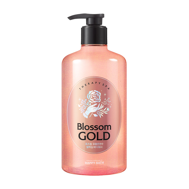 해피바스 테라피스파 블로썸 골드 로즈힙 유황온천수 릴렉싱 바디워시 850ml
