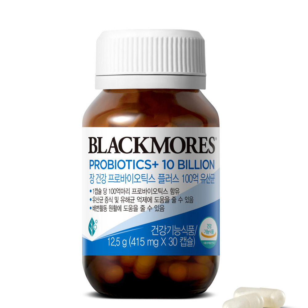 블랙모어스 장 건강 프로바이오틱스 플러스 100억 유산균 415mg x 30캡슐