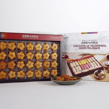 푸드공작소 보성녹차 수제 한과 녹차약과 선물세트 700g