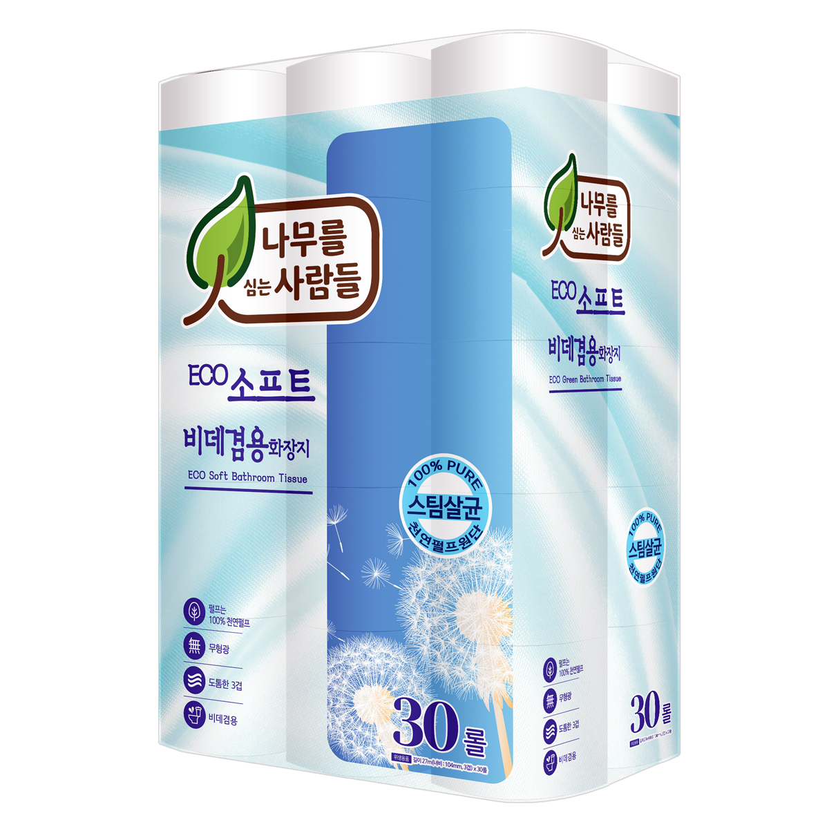 대한페이퍼 나무를심는사람들 에코소프트 3겹 27m 30롤