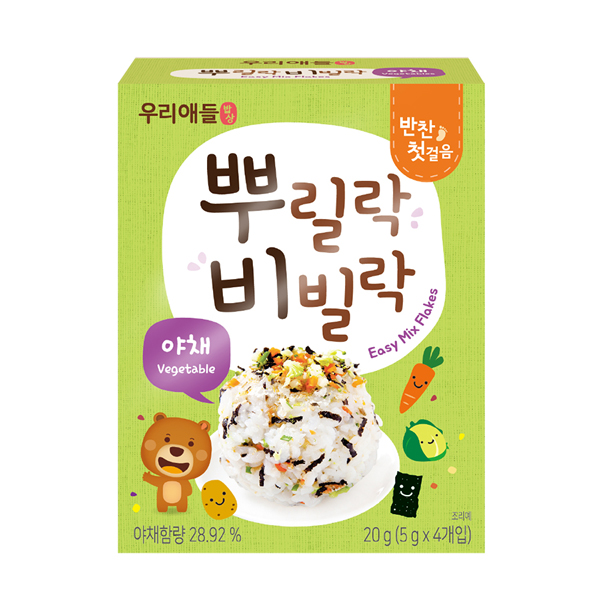 그린에프엠 우리애들밥상 뿌릴락 비빌락 야채 5g x 4개입
