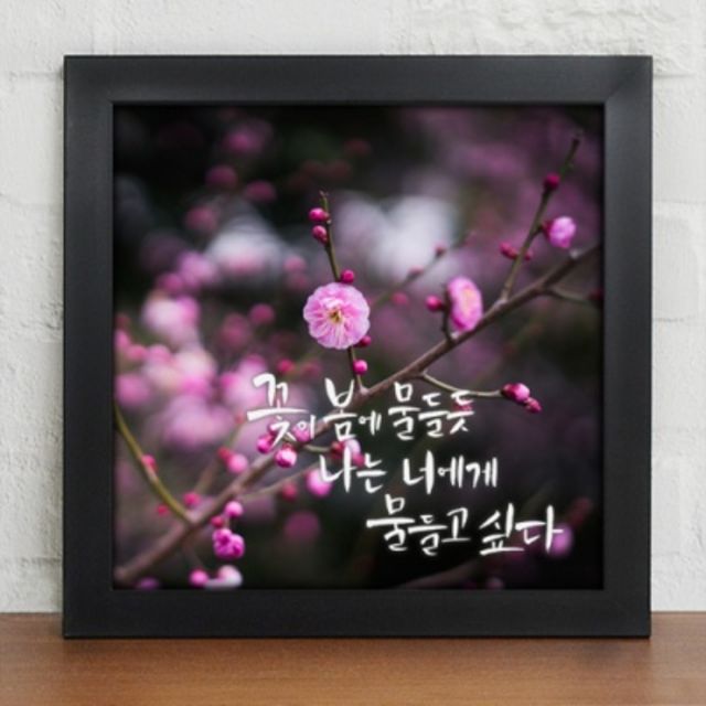 꾸밈 iy371-감성캘리그라피 꽃과사랑 디자인액자