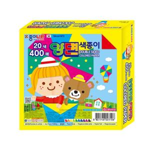 종이나라 종이나라 양면색종이 20색 400매 양면색종이 종이접기 놀이