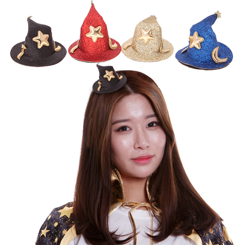 할로윈소품 마녀모자 머리핀 헤어핀 집게핀 파티
