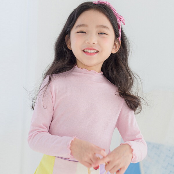 아이러브제이 아이러브제이 J 물결 하프넥 티 TST03 JTSTO01