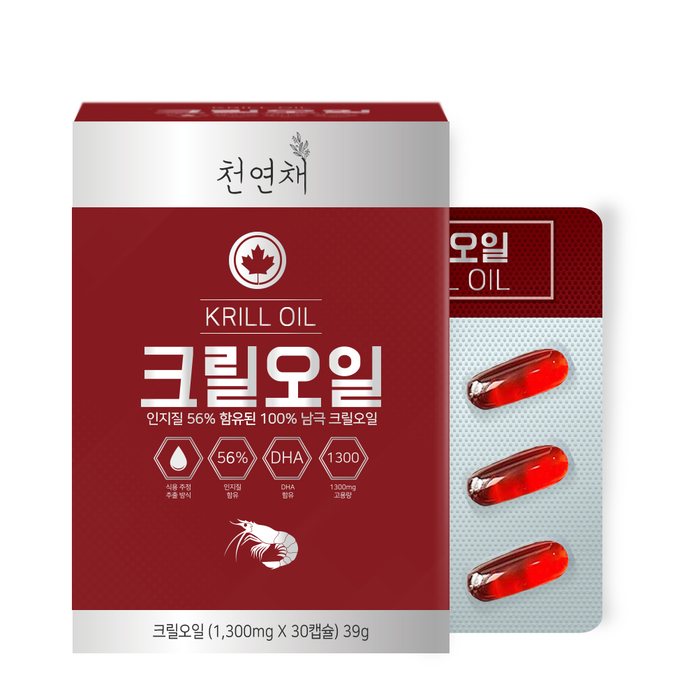 천연채 크릴오일 1300mg x 30캡슐