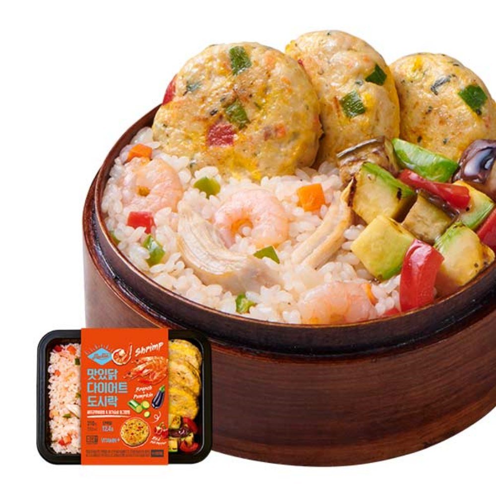 맛있닭 다이어트 도시락 새우곤약볶음밥 & 닭그랑땡 210g