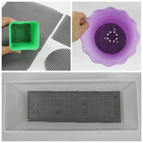 화분 그리드 매트 바닥 그리드 매트 가스켓 분재 배수망 4 인치 X 12 인치 5 개