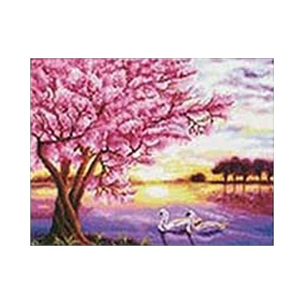 아이러브페인팅 DIY명화그리기 석양의 백조한쌍 40X50