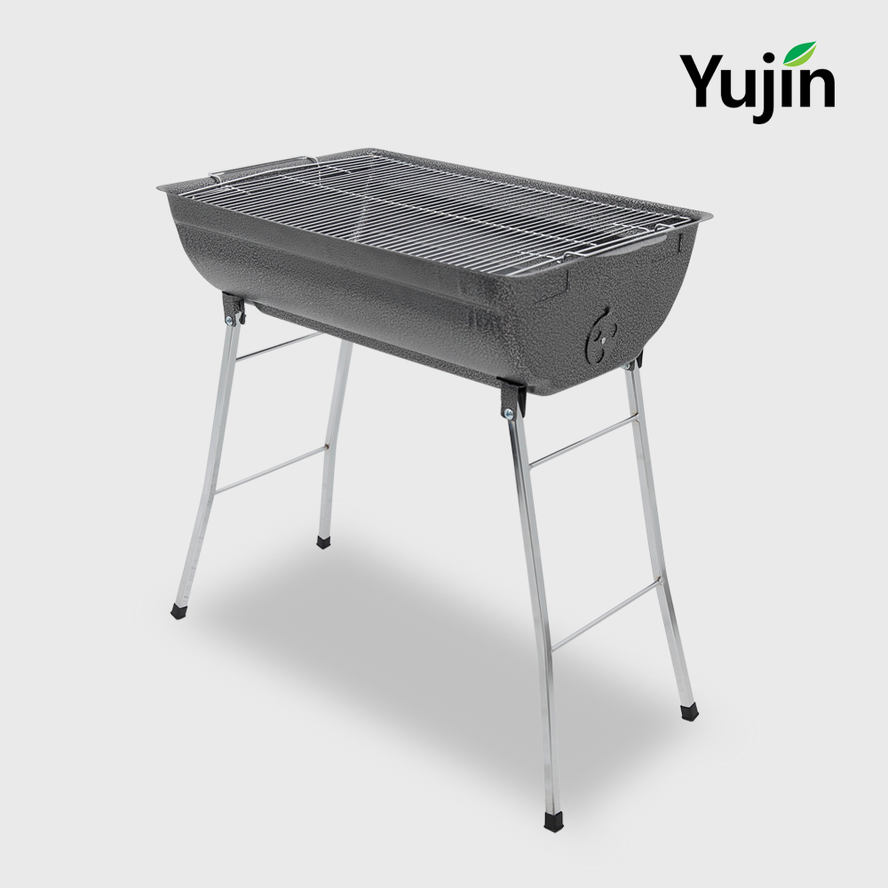 유진 유진 4-6인 BBQ 바베큐 사각 그릴 스탠드 대형 L 접이식 화로대 석쇠 숯불 캠핑