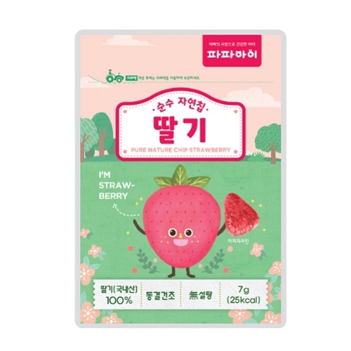 굿푸드 파파아이 순수 과일칩 딸기 7g