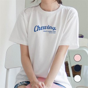 험블 츄잉 레터링 레이어드 루즈핏티 여성여름반팔티 7031173
