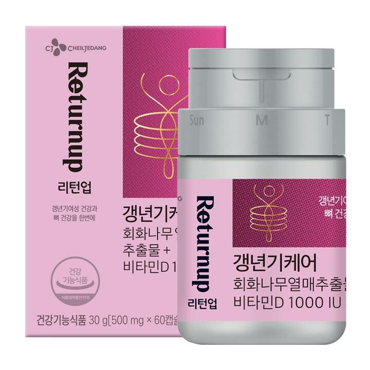 리턴업 갱년기케어 500mg x 60캡슐