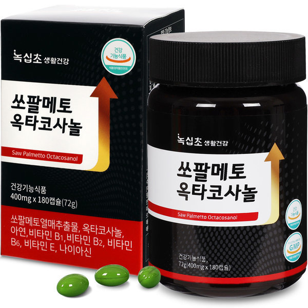 녹십초생활건강 쏘팔메토 옥타코사놀 400mg x 180캡슐