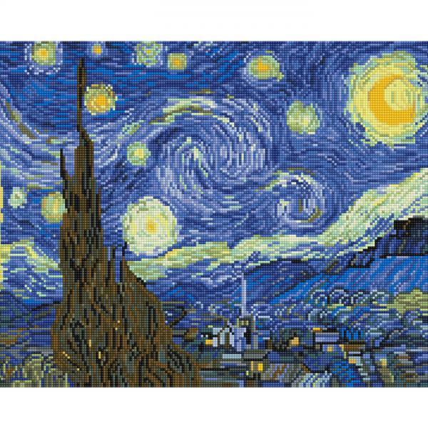 별이 빛나는 밤에 캔버스 보석십자수 40x50
