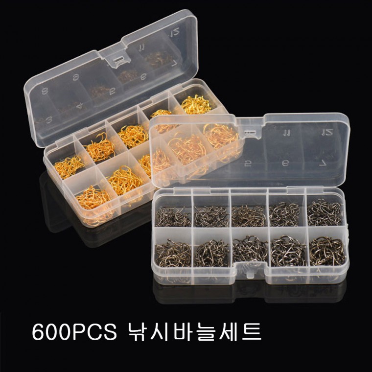 LW 바다 민물 600P 낚시바늘세트 케이스포함 태클박스