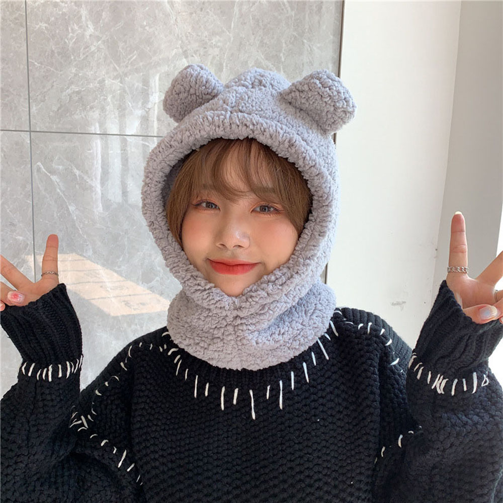 베어 곰돌이모자 털모자 겨울 후드넥워머 보넷