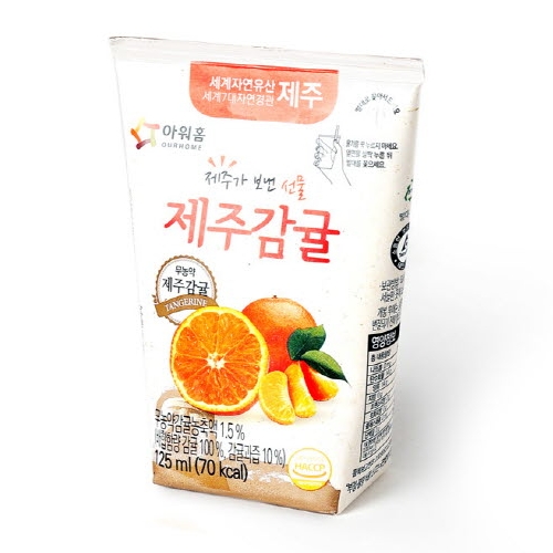 자담 아워홈 제주가 보낸 선물 제주감귤 125ml