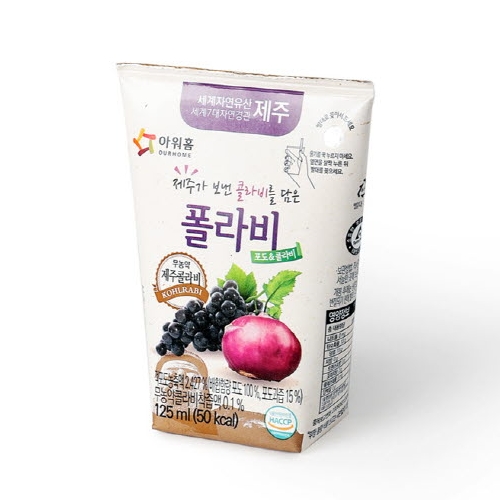 자담 아워홈 제주가 보낸 콜라비를 담은 폴라비 125ml