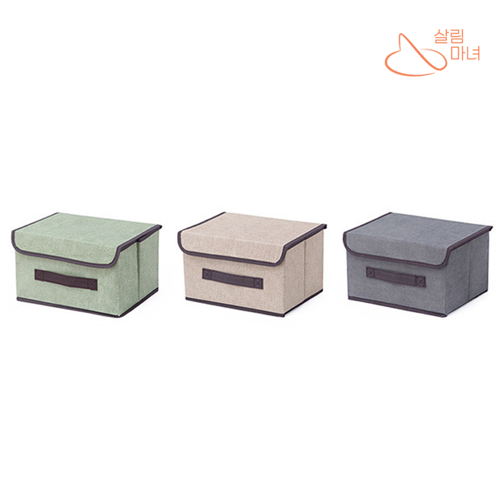살림마녀 접이식 수납 박스 패브릭 부직포 장난감 속옷 정리함