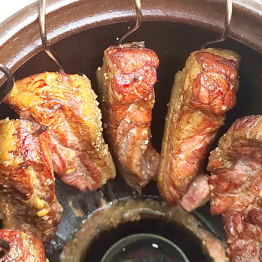 항아리 바베큐 훈제 삼겹살 구이 훈연기 캠핑용 중형