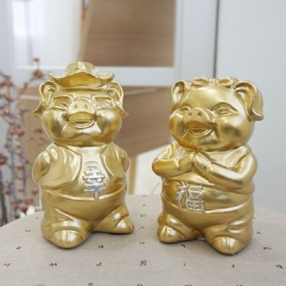행복 돼지 커플 2P