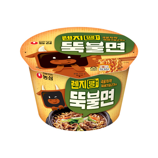 농심 농심 농심 렌지땡 뚝불면 용기 125g