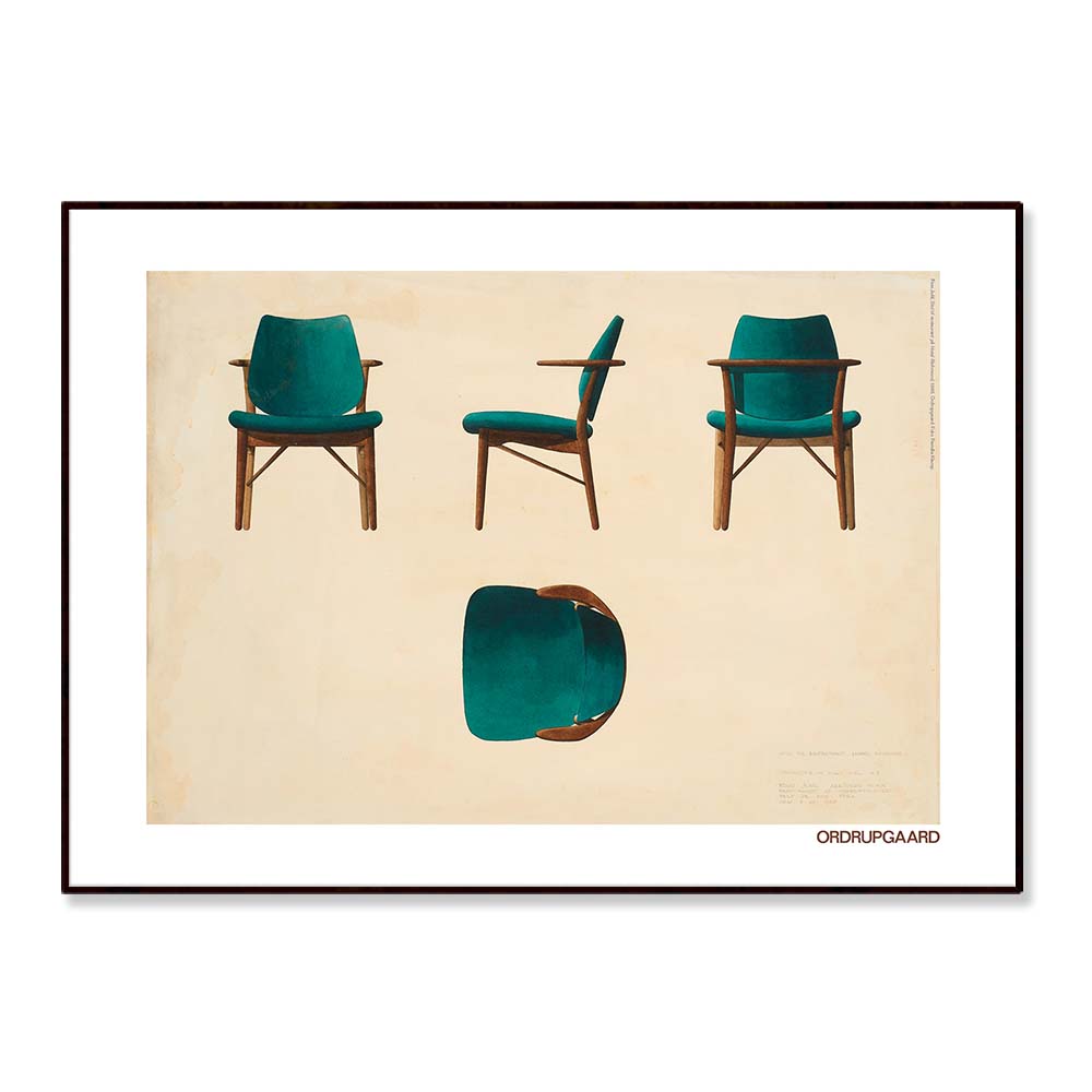 자리스튜디오 자리스튜디오 핀율-Chair for restaurant at Hotel Richmond 1965 액자포함