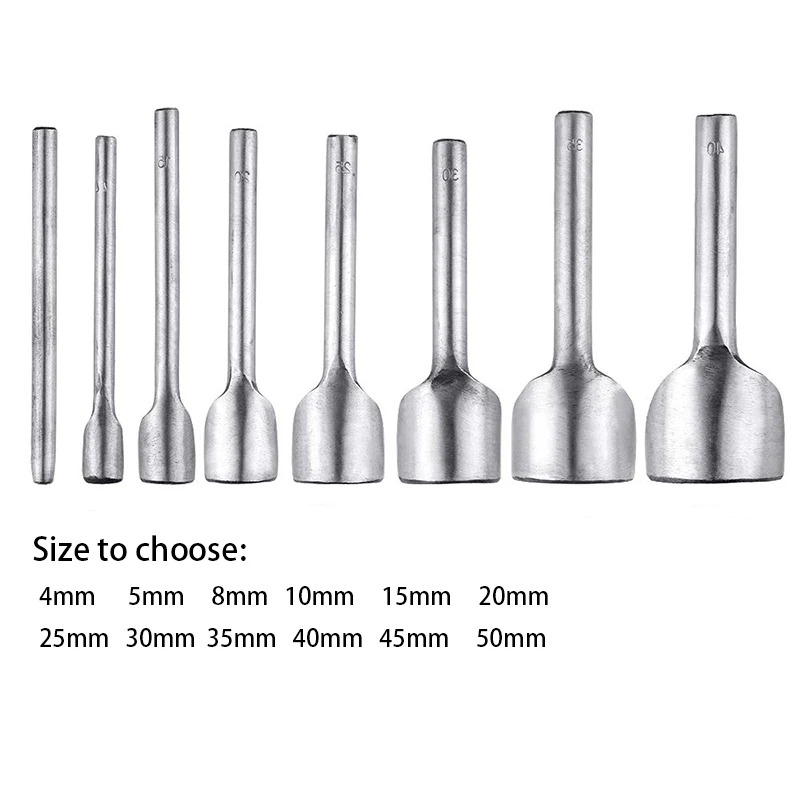 LMDZ 가죽 공예 도구 하프 라운드 커터 펀치 수제 벨트 스트랩용 아크 모양 3mm-50mm 1개