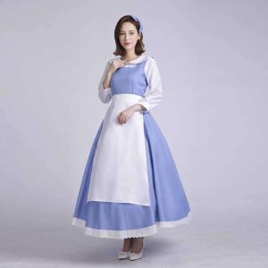 벨하녀복 미녀와 야수 코스프레 의상 애니메이션 메이드 의상 벨 공주 드레스