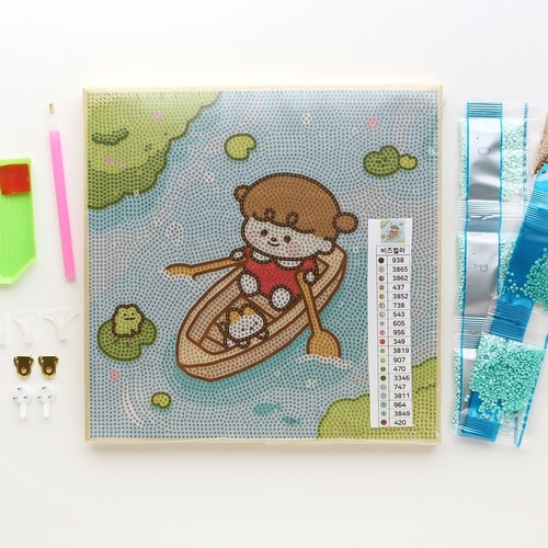 핑크풋 솜소미 보석 캔버스 보석십자수 DIY 비즈 랜덤발송