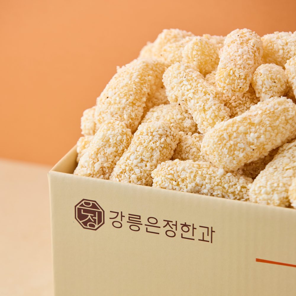 강릉은정한과 찹쌀강정 1kg 대용량 500gX2봉 유과 명절선물 답례품 단체선물 옛날과자 아이 어르신간식