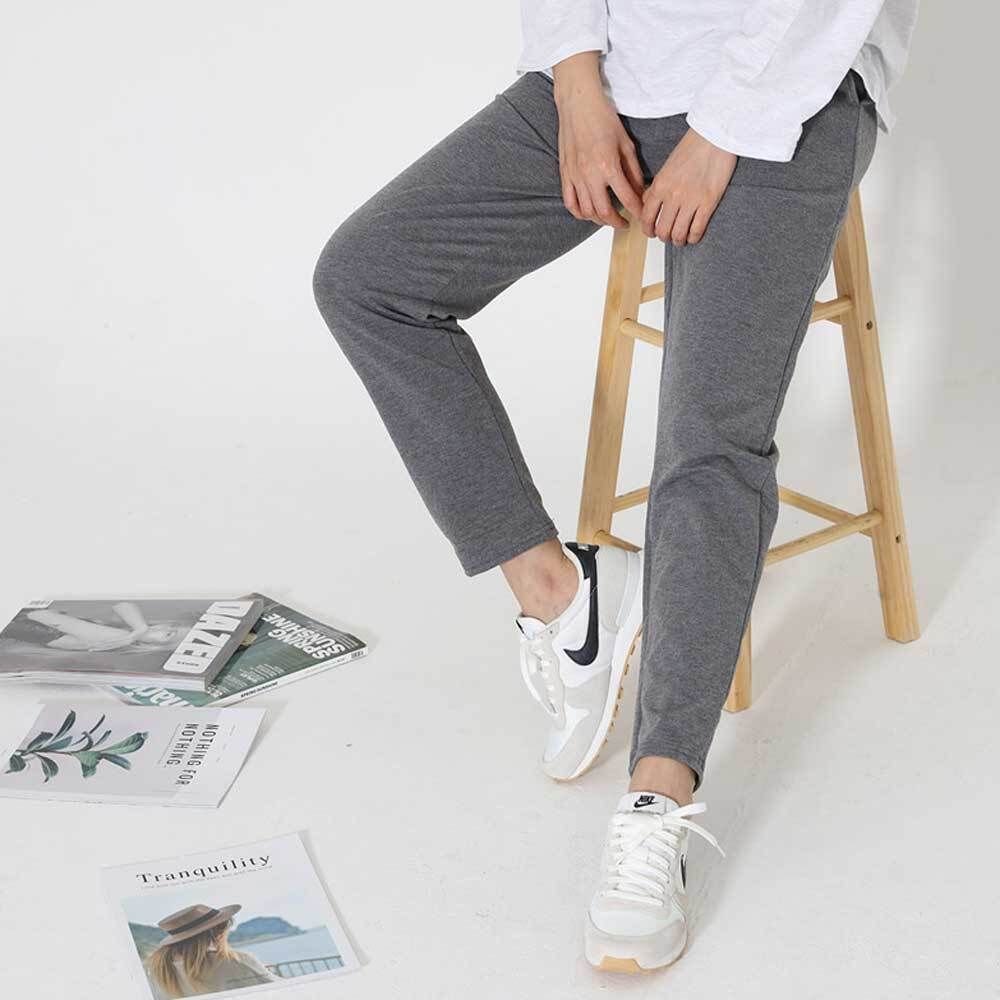 세미일자핏 여자 트레이닝 바지 무지 밴딩 팬츠 F