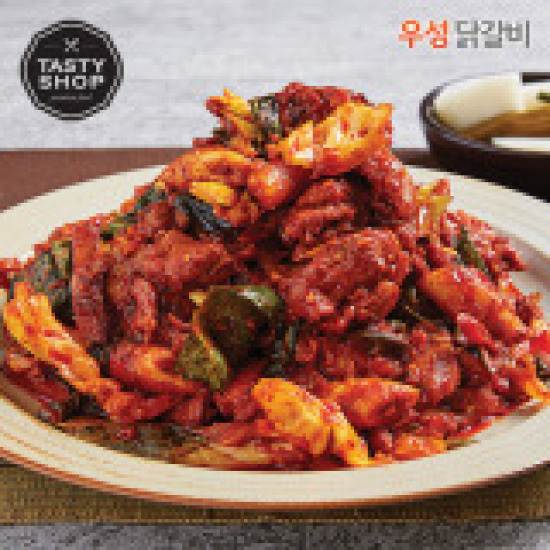 우성닭갈비 양념육 1800g 양념1팩 떡사리1팩 총 6 8인분