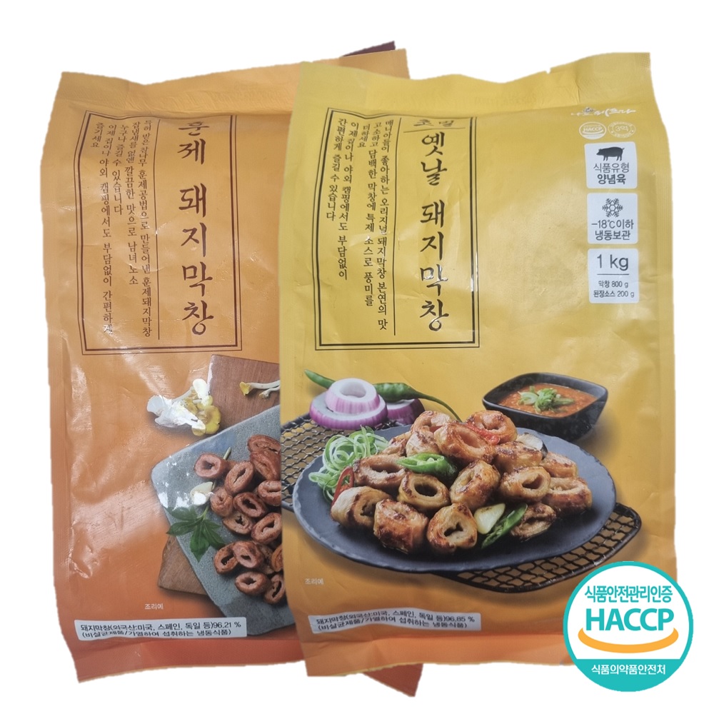 달구지푸드 달구지푸드 달구지 막창 대용량 1kg 초벌 훈제 돼지막창 막창800g 소스200g